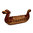Schale Wikinger Drachenboot aus Holz, groß
